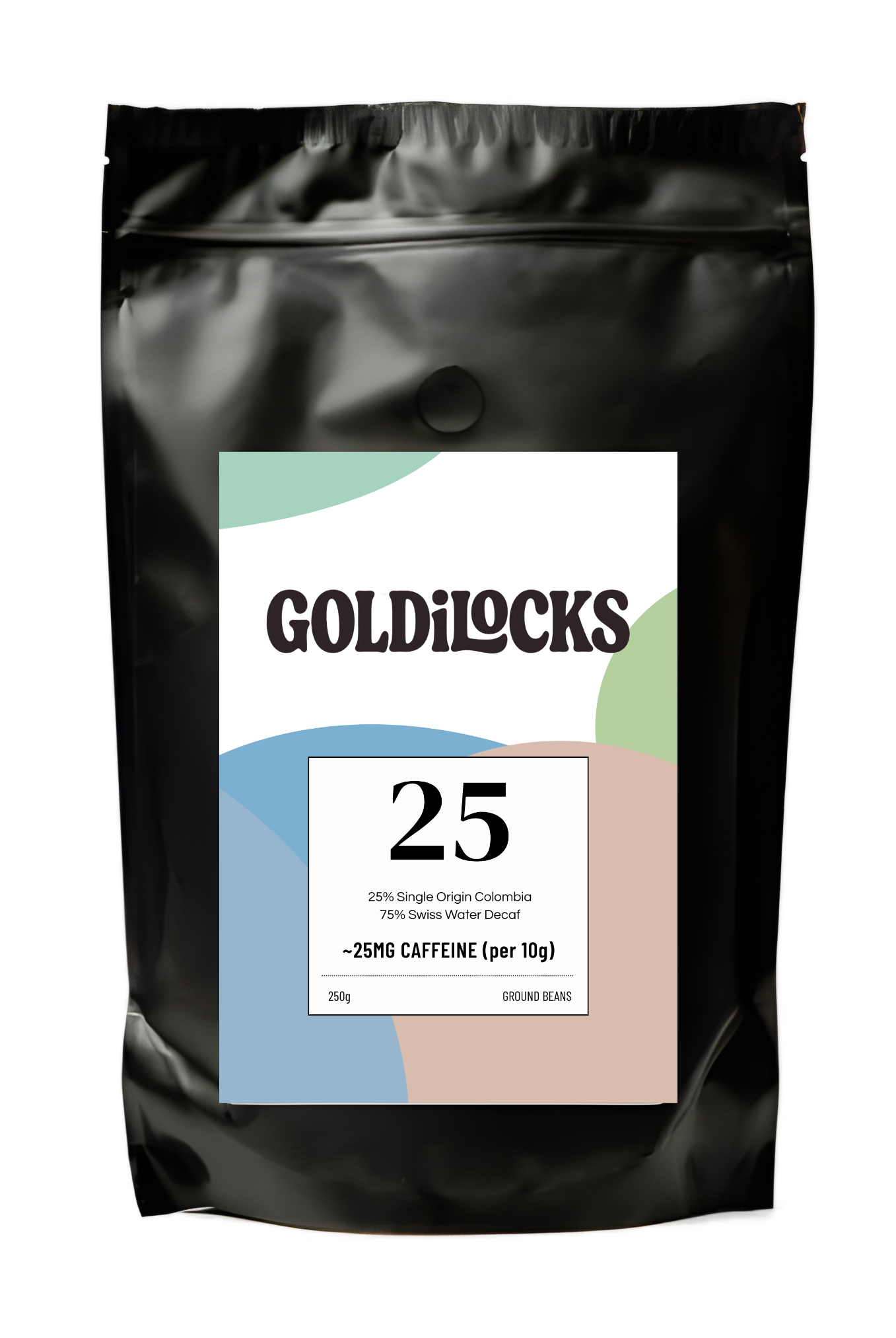 Goldilocks Coffee 25 - 250g bag - 25% caffeine