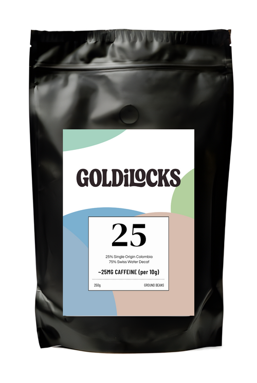 Goldilocks Coffee 25 - 250g bag - 25% caffeine